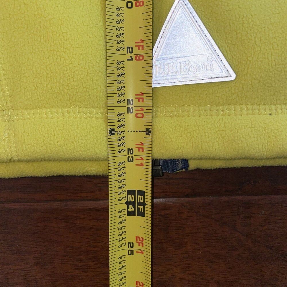 LL Bean Mountain‎ Classics Fleece Full Zip Kids Jacket Yellow Size Large 14-16 - Picture 7 of 8